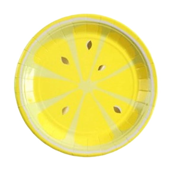 huayou Disposable Party Paper Plates Decoration, 7 Inch Fruit Print Paper Plates, 8 Pack Lightweight Tableware for Birthday Holiday Indoor Display
