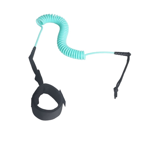 huayou Durable Coiled Elastic Surfboard Leash, Stretchable Safety Foot Rope for Surfing Paddle Boarding and Water Sports Anti Lost Accessory