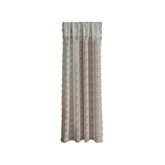 huayou Elegant Floral Lace Sheer Curtain, 55.12x78.74 inch Light Filtering Rod Pocket Window Voile, for Bedroom Living Room Home Decor