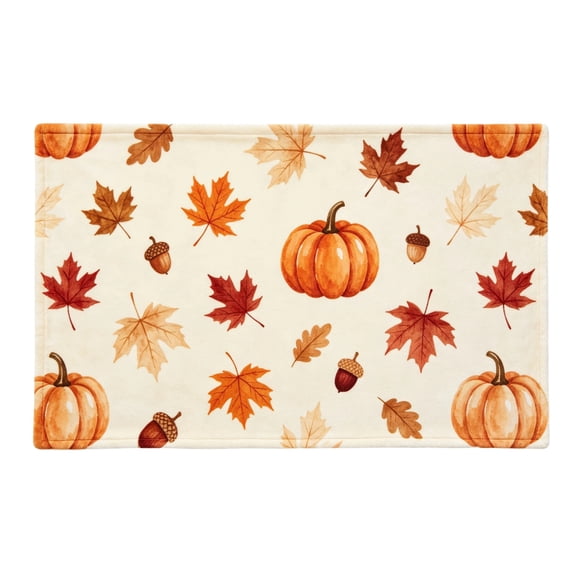 Fall Theme Images huayou Fall Themed Decorative Blanket, 27.6x39.4 Inch Fluffy Plush ...