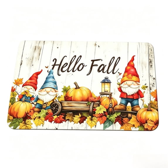 huayou Fall Vintage Welcome Doormat, 15.8X23.6 Inch Non-Slip Washable Decorative Pad, for Indoor Outdoor Entryway, Farmhouse, Porch