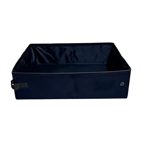 huayou Foldable Cat Travel Litter Box, Leak-Proof Basin with Carry Strap, Disposable Design with Handle for Outdoor, Trips, Walking, Everyday Use