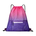 thumbnail image 1 of huayou Gradient Mesh Drawstring Backpack, Lightweight Breathable Washable Pocket, for Sport Beach Hiking Gym Travel, 1 of 6