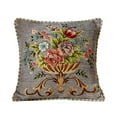 thumbnail image 1 of huayou Gray Throw Pillow Cover, European Vintage Floral Vase Tapestry Jacquard Print Square Cushion Slip 18.9x18.9 Inch Sofa Car Bedroom Pillow Case for Home Decoration, 1 of 6