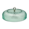 thumbnail image 1 of huayou Green Vertical Strip Bird Feeder Rain Cover, Wide Dome Wind Shield, Decoration, for Outdoor Hanging Bird Feeder, 9.84x4.72 inch, 1 of 6