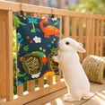thumbnail image 1 of huayou Hanging Hay Feeder Bag with Double Round Eating Holes, Canvas Grass Storage Pouch for Rabbits, Guinea Pigs & Small Rodents, Easy To Hang On Pet Cage For Daily Feeding Use, 1 of 7