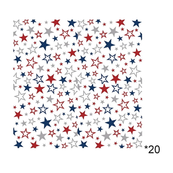 huayou Independence Day 20 PCS Disposable Paper Patriotic Napkins, 4th of July Memorial Day Party Decoration, for Kitchen, Party, Camping, Picnic, Outdoor Indoor Home Decor