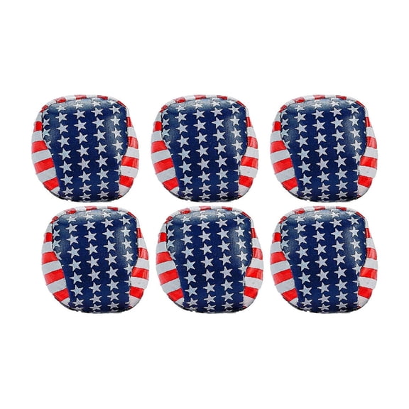 huayou Independence Day Patriotic Sandbag Set of 6, Red White Blue Theme Throwing and Catching Ball for Indoor Outdoor Interactive Game