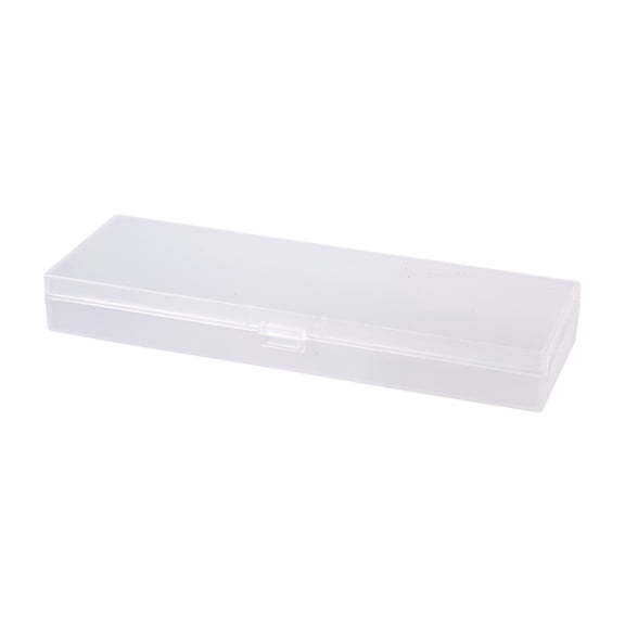 huayou Long Slim Organizer Box With Central Snap Lock, Low Rectangular Profile, for Storing Small Desk Essentials and Keeping Neatly Arranged