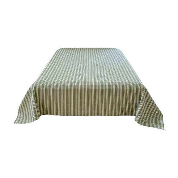 huayou Mint Green Thin Stripe Pure Cotton Flat Bed Sheet 59.06x90.55 Inch Breathable Summer Fabric Bed Linen for Bedroom Home Decoration