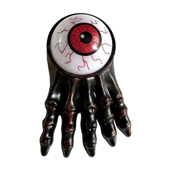huayou Monster Hand Statue with LED Glowing Eyeball, Battery Powered Ornament for Halloween Party, Tabletop, Shelf