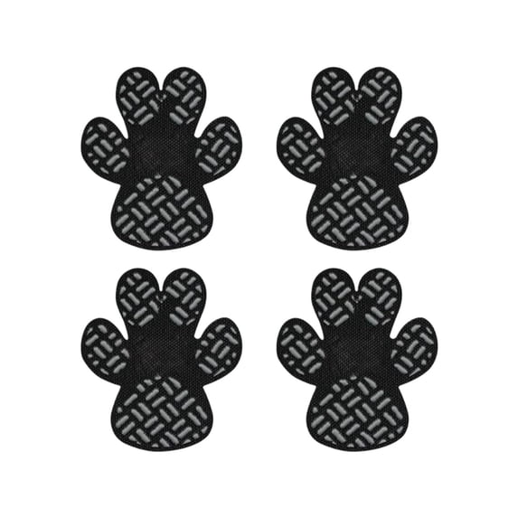huayou Non Slip Dog Paw Protector Pads, Breathable Anti Wear Foot Stickers, 4 Pack, Decoration, for Pet Outdoor Use, 3.39x3.07 inch, Black
