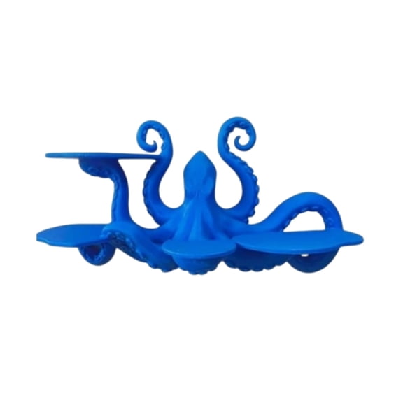 huayou Octopus Multi Tier Storage Tray 7.87x3.5 Inch Simple Resin Figurine Display Rack for Indoor Table Desktop Home Decor Organizer