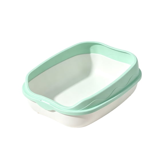huayou Open Top High Sided Cat Litter Box, Anti-Splash Large Capacity Kitten Litter Pan, Easy Clean Pet Toilet, for Indoor Small Medium Cats