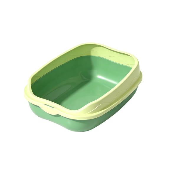 huayou Open Top High Sided Cat Litter Box, Anti-Splash Large Capacity Kitten Litter Pan, Easy Clean Pet Toilet, for Indoor Small Medium Cats