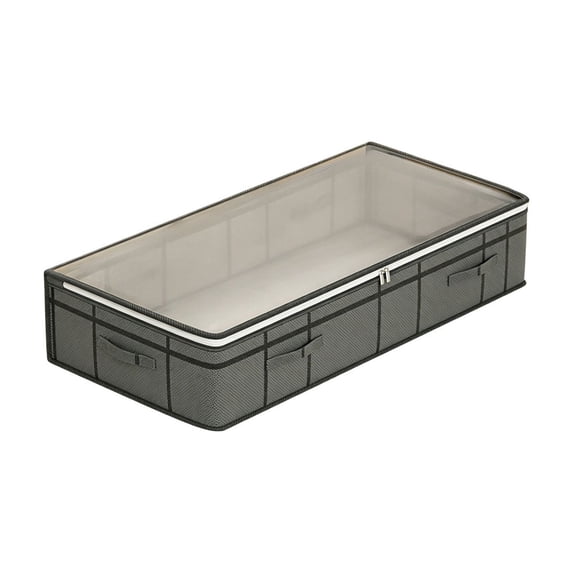 huayou Oversized Under Bed Storage Box, Clear View Top Multi Handles Extra Large Capacity Organizer, for 125L Thick Winter Bedding, Oversized Garments