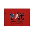 thumbnail image 1 of huayou Patriotic 4th of July Placemat, Heat Resistant Dining Table Mat, Red White Blue Love My Country Print Dining Mat for Kitchen Table Decor, 1 of 5
