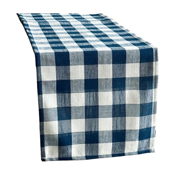 huayou Plaid Table Runner, 11.81x70.87 Inch Elegant Check Fabric Table Cover for Indoor Outdoor Dining Table Home Party Decor