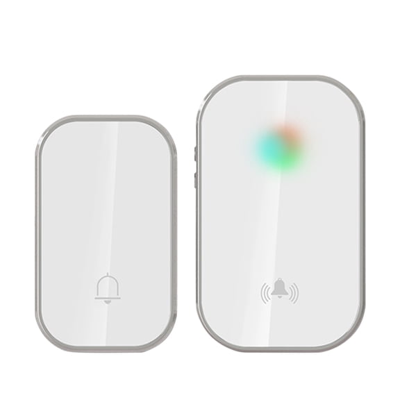 huayou Plug In AC Wireless Doorbell Set, Colorful LED Flash Digital Music Entry Chime, Long Range Waterproof Remote Call Button, Household Home Decoration Security Door Bell
