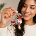 huayou Red Ram Hanging Ornament, 3.15 Inch 2D Flat Sheep Pendant With ...