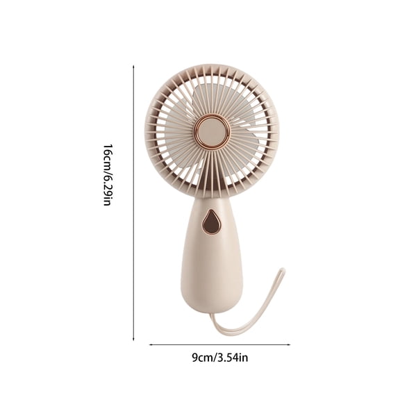 huayou Simple Style Portable Handheld Mini Fan, 6.29x3.54 Inch Durable Rechargeable Cooling Fan With Lanyard for Travel Outdoor Indoor Summer Daily Cooling