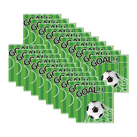 huayou Soccer Theme Party Supplies, 20 Pcs Napkins Party Disposable Tableware Set, for Sports Theme Party and Game Day