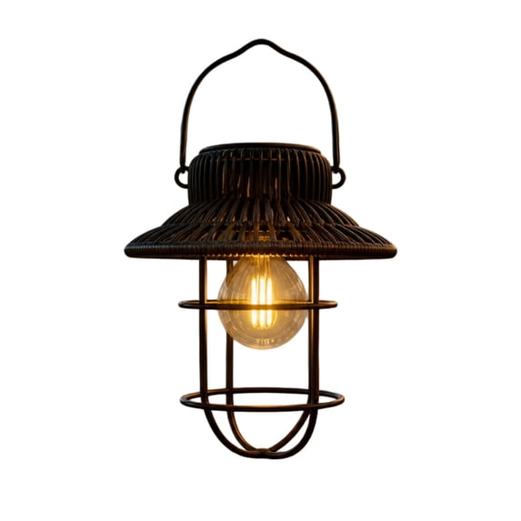 huayou Solar Rattan Hanging Lantern Light, Woven Solar Pendant Lamp ...