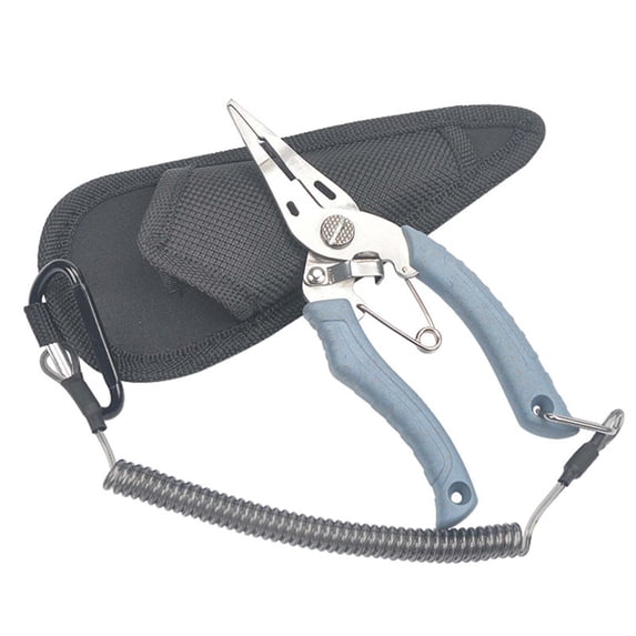 huayou Stainless Steel Fishing Pliers, Portable Micro Lure Forceps with Sheath and Lanyard for Freshwater and Saltwater Fishing