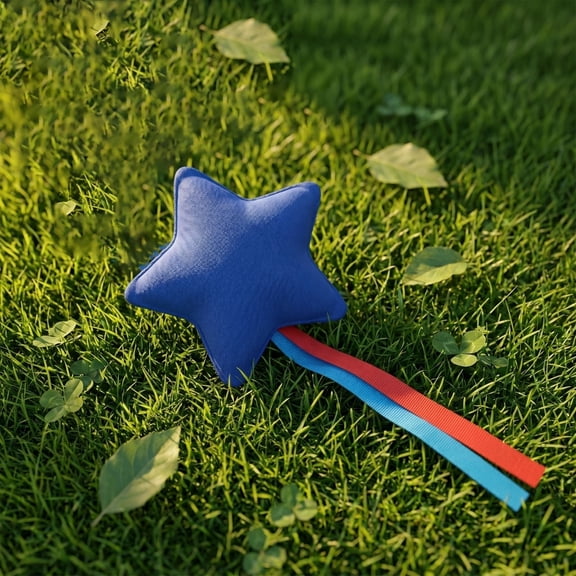 huayou Star Shaped Handmade Footbag with Ribbon Tails, Soft Portable Knitted Sandbag, for Indoor Outdoor Interactive Game and Stress Relief