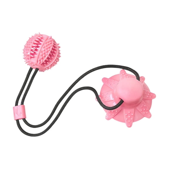 huayou Suction Cup Tugging Chew, Interactive Rope Puller with Spiky Ball for Teeth Cleaning and Care