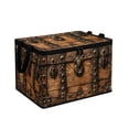 thumbnail image 1 of huayou Vintage Pattern Storage Bin, 16.8x11.8x11.8 Inch Collapsible Fabric Storage Box with Handles, Decorative Organizer for Home and Camping, 1 of 6
