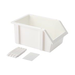 huayou White Lidded Storage Bin for Home Organization, Stackable Box for Closet Shelf Bedroom, Clear Visible Design, Adjustable Expandable Custom Fit