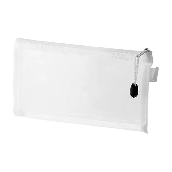huayou White Small Mesh Zipper Document Pouch, 10 Pack Mini Portable Stationery Bag, for Small Paper Slips, Thin Decor