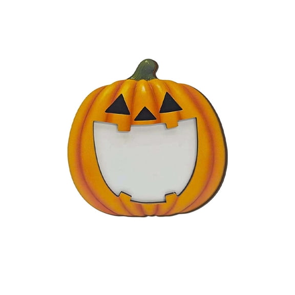 huayou Wooden Halloween Picture Frame 6.25x6.25 Inch Jack O Lantern Cutout Photo Frame for Tabletop Spooky Scene Decor