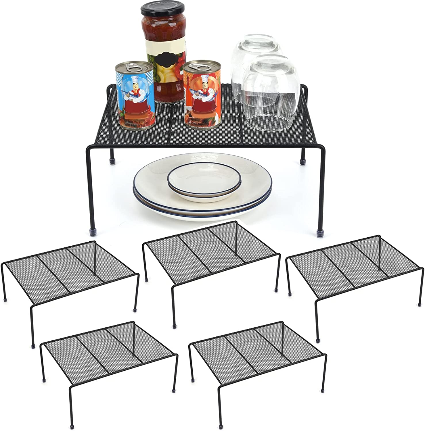 Kitchen Mesh Rack hubfctd Mesh Kitchen Shelves Cabinet Storage Shelf Rack (13.1 x 10.2 ...