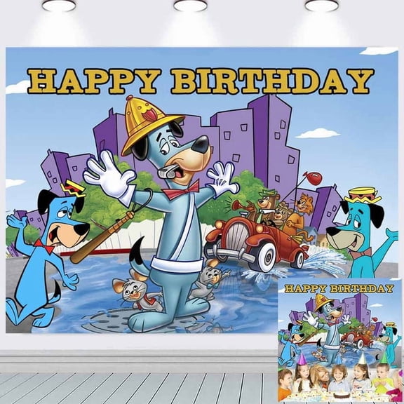 huckleberry hound Backdrop Banner Party Supplies Poster Movie Theme Background for Photography Kids Birthday Decorations