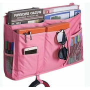 huhao Bedside Caddy, 8 Pockets Organizer, Pink (Caddy for Bunk Beds), Waterproof Oxford Fabric, Durable, Hanging Mount, 20L * 12W * 4H inches, 1PCS