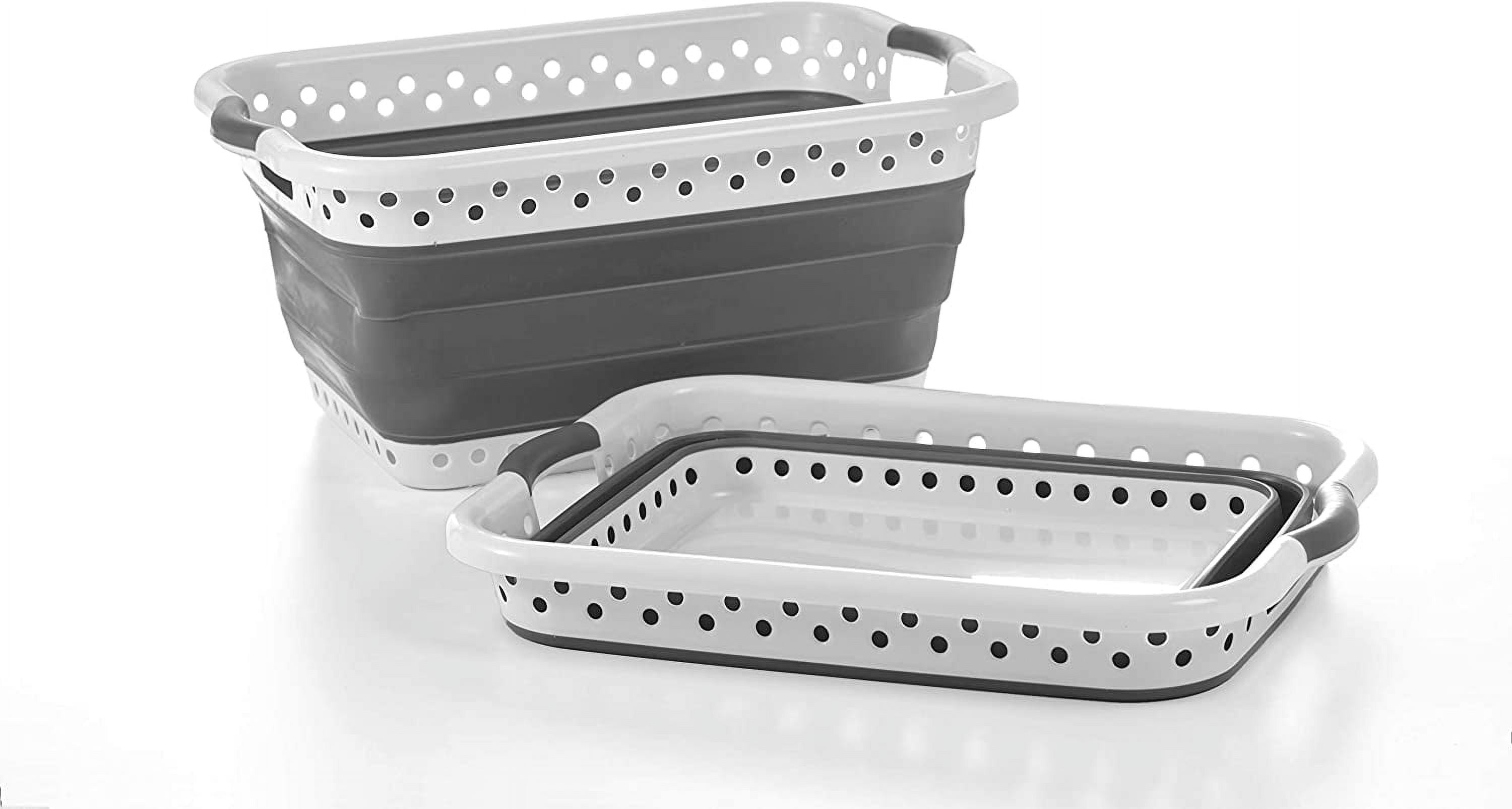 Collapsible Rectangular Case huiopbnm Pop & Load Collapse & Store Collapsible Basket Ultra-Slim ...