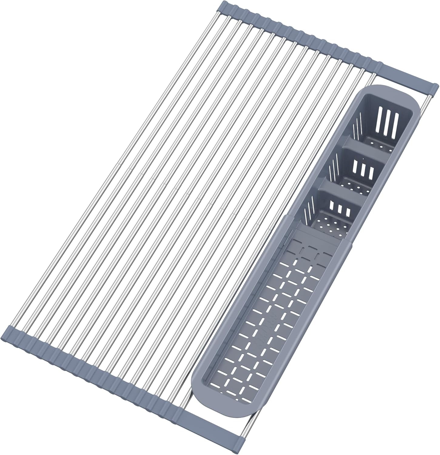 hujikou Expandable Roll Up Dish Drying Rack Over The Sink Drying Rack ...