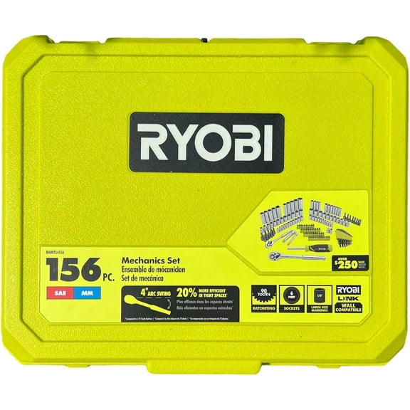 hukfga 156 PC Mechanics Set Socket Set SAE & Metric LINK Compatible