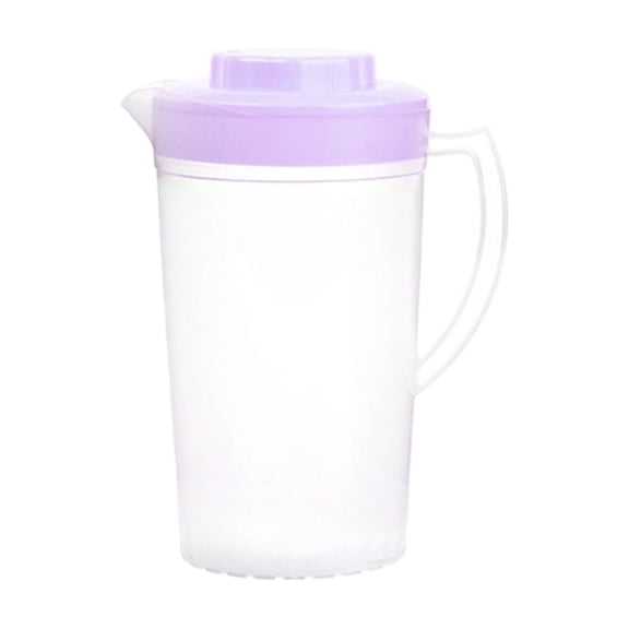 hulanddfd 1/2 Gallon Drink Dispenser for Parties, 68oz(2000ml) Clear Plastic Water Pitcher with Lid for Cold Drinks Beverage Container for Juice Tea Soda and Lemonade(Purple)