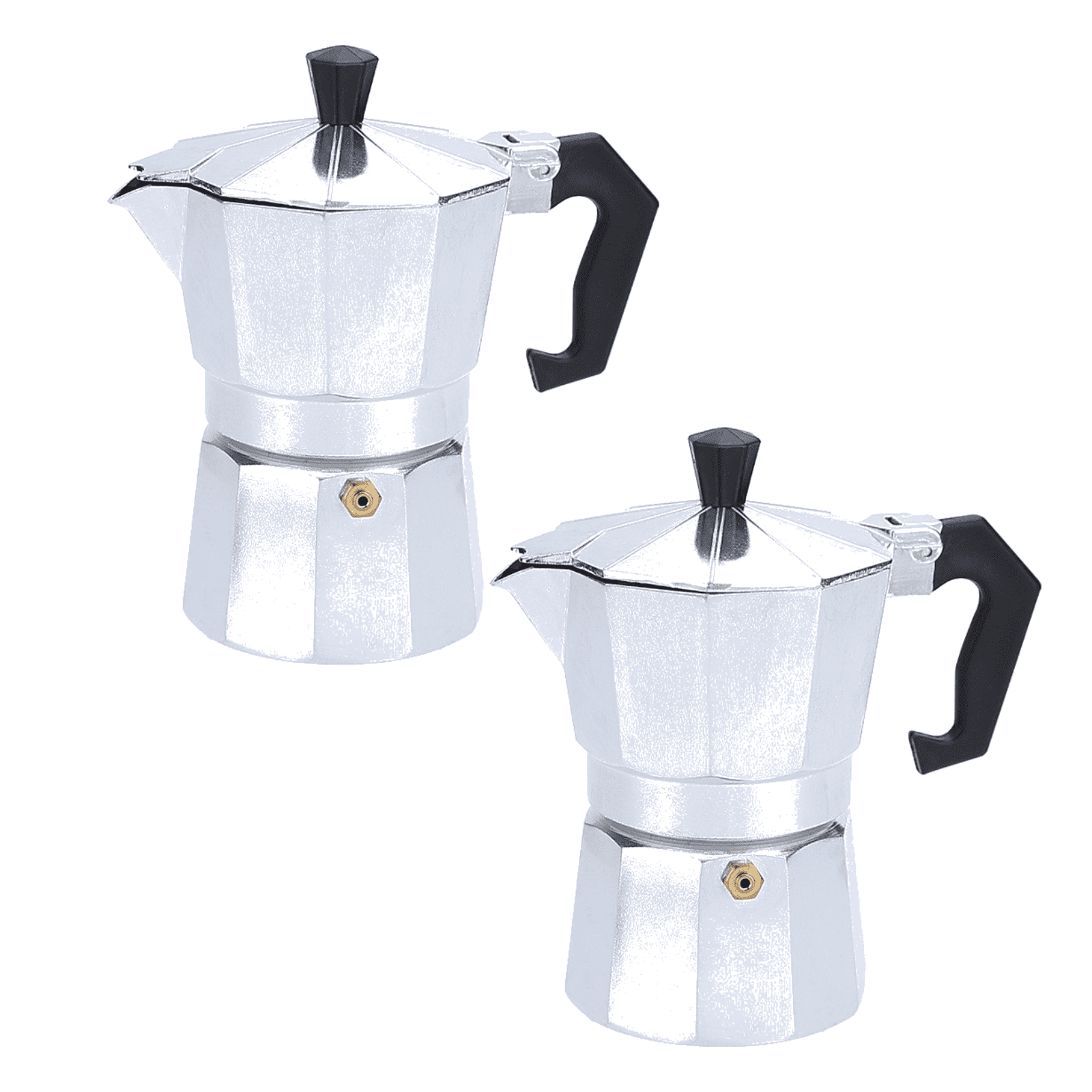 hulanddfd 1 Cup Aluminum Coffee Pots 2-Pack, Octagonal Mocha Coffee ...