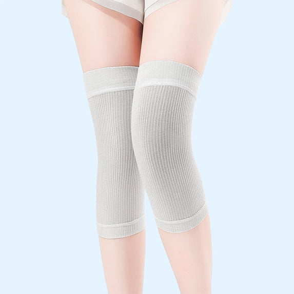hulanddfd 1 Pair Cotton Knee Sleeves for Knee Support, Circulation Improvement & Pain Relief Compression Knee Brace, Gray