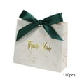 thumbnail image 1 of hulanddfd 10 Pack Small Thank You Gift Bags, 4.3x3.9x1.7 Inches Mini Party Favors Bags with Bow Ribbon Small Candy Bags Gift Bag for Birthday Wedding Party(Green), 1 of 6
