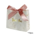 thumbnail image 1 of hulanddfd 10 Pack Small Thank You Gift Bags, 4.3x3.9x1.7 Inches Mini Party Favors Bags with Bow Ribbon Small Candy Bags Gift Bag for Birthday Wedding Party(Pink), 1 of 6