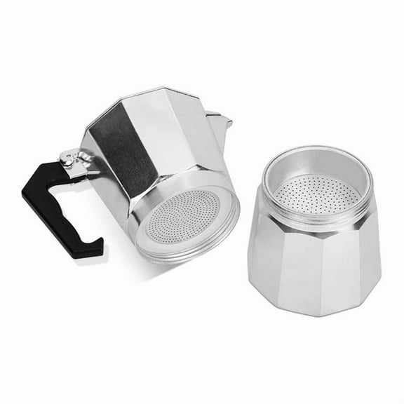 hulanddfd 14 Cup Aluminum Coffee Pots, Octagonal Mocha Coffee Pots Stovetop Coffee Maker for Kitchen Camping (700ml)