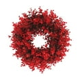 thumbnail image 1 of hulanddfd 15.74" Christmas Wreath for Front Door, Artificial Flowers Wreath Christmas Hanging Rattan Wreath Decoration for Home Porch Yard Mantle Fireplace Decor, 1 of 6