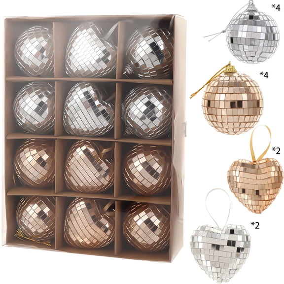 hulanddfd 16pcs Christmas Balls Ornaments - 2.4" White Shatterproof Mirror Balls Christmas Hanging Decoration for Xmas Tree and Holiday Wedding Party