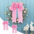 thumbnail image 1 of hulanddfd 2 Pack Easter Large Wreath Bow, Burlap Wired Ribbon Bow Easter Tree Topper Bow for Spring Home Front Door Outdoor(10x7inch), 1 of 5