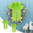 thumbnail image 1 of hulanddfd 2 Pack Easter Large Wreath Bow, Burlap Wired Ribbon Bow Easter Tree Topper Bow for Spring Home Front Door Outdoor(10x7inch), 1 of 5